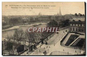 Old Postcard Paris 1st panoramic view from the Louvre Museum