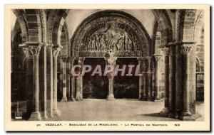 Old Postcard Vezelay Basilica of the Madeleine The Portal Narthex