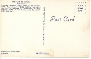 Hawaii Map, HI, 1970's Chrome