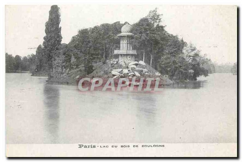 CARTE Postale Old Paris Lake Bois de Boulogne