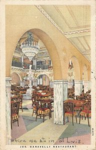 St Louis Mo Jos. Garavelli restaurant postcard c1937