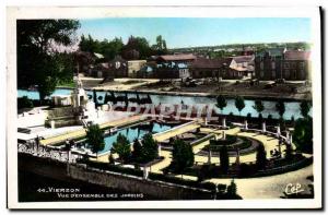 Modern Postcard Vierzon View d & # 39Ensemble Garden