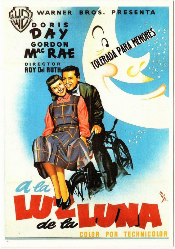 Postcard Of By The Light Of The Silvery Moon Movie Spanish A La Luz De La Luna Topics People Other Unsorted Postcard Hippostcard