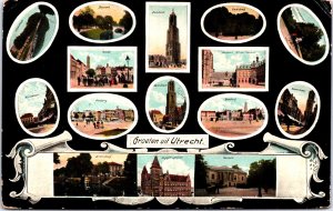 Netherlands Groeten Uit Utrecht Vintage Postcard  09.73