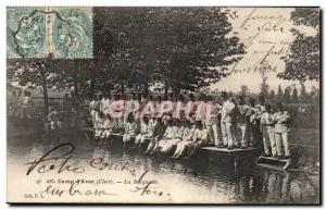 Old Postcard Army Camp & # 39Avor Swimming