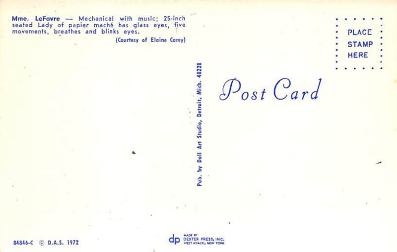 Mme. LeFavre Toy Doll Unused 