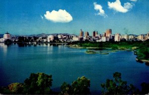 California Oakland Skyline From Across Lake Merritt 1955