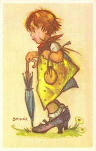 Mainzer, Little Folks, Bonnie #587 Children, Publ in Belgium, Old Postcard