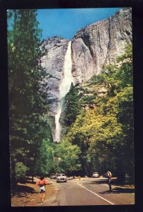 Yosemite Village, California/CA Postcard, Upper & Lower Yosemite Falls