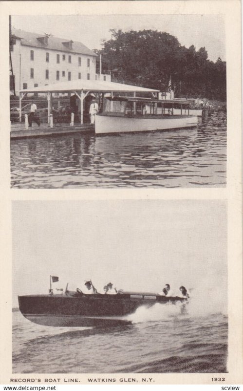 WATKINS GLEN , New York , 1930s ; Record's Boat Line