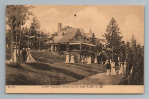1900 1910 Kebo Valley Golf Club Course Bar Harbor Men Women Maine ME Postcard