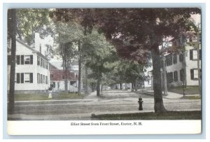 c1910's Elliot Street From Front Street Exeter New Hampshire NH Antique Postcard