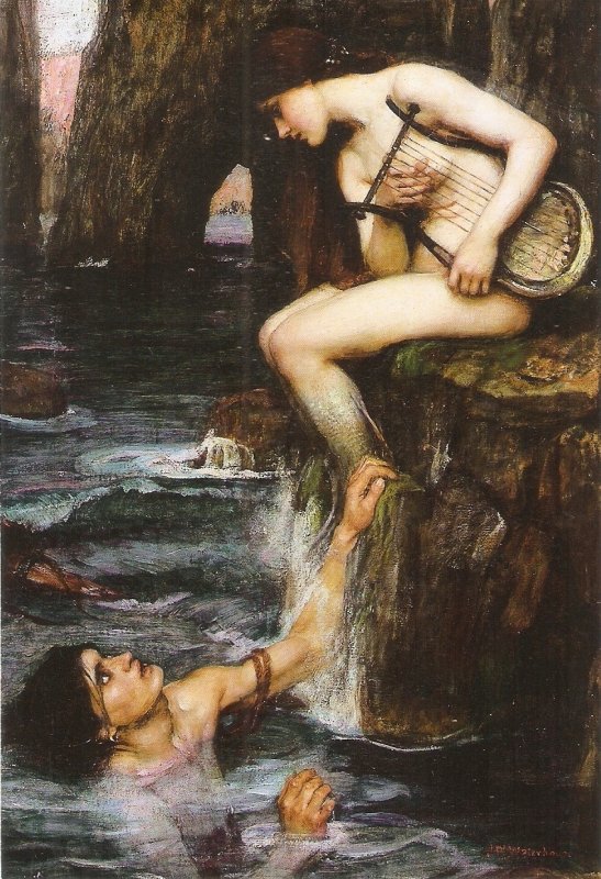 J.W. Waterhouse. Hylas and the Nymphs  Modern Spamnish Art Postcard. Size 18 x