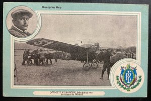 Mint RPPC Real Picture Postcard Early Aviation Rep Monoplane European Circuit