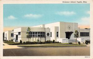 D91/ Tupelo Mississippi Postcard Linen Grammar School Building