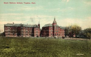 Vintage Postcard State Reform School Buildings Greenfield Topeka Kansas KS