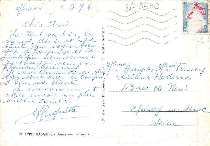 BR8330 Types Basques danse des Arceaux  postcard france