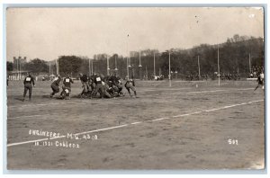 1921 Rugby Football Game Engineers Military Koblenz Germany RPPC Photo Postcard 