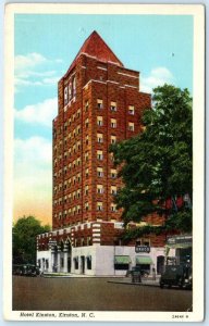 KINSTON, North Carolina  NC   HOTEL KINSTON  ca 1940s Linen   Postcard