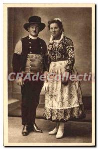 Postcard Old married Suits Quimper Plonecez-Porzay Locronan Plomodiern St. Ni...