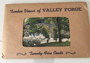 VINTAGE PENNY LINEN 12 UNUSED POSTCARDS OF VALLEY FORGE, PA.