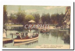 Old Postcard Paris Buttes Chaumont The smugglers boats