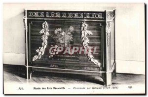Old Postcard Musee des Arts Decoratifs Commode by Riesener