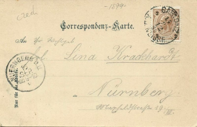 czech germany, GABLONZ, Jablonec nad Nisou, Reichsstrasse (1899) Postcard