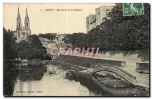 Niort Old Postcard St Andre and the keep