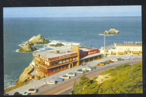 SAN FRANCISCO CALIFORNIA THE CLIFF HOUSE RESTAURANT OLD CARS POSTCARD