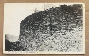 UNUSED POSTCARD - WALL OF OLE BULL CASTLE, OLEONA, PA. - CREASED