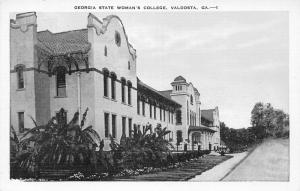 Valdosta Georgia State Woman's College~Ladies by Front Door~1940s Blue Sky Pc