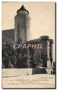 Old Postcard Fougeres Postern North Chateau and Tour des Gobelins