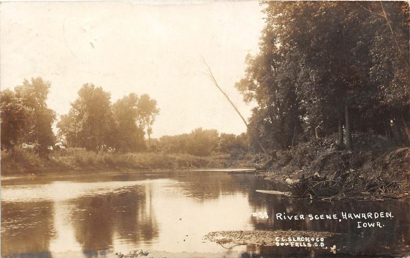 F35/ Hawarden Iowa RPPC Postcard c1910 River Scene 1