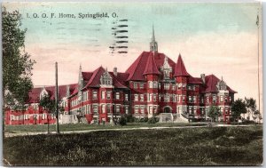 1909 I.O.O.F. Home Springfield Ohio OH Building & Grounds Posted Postcard