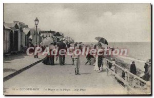 Postcard Old Luc Sur Mer La Digue And The Beach