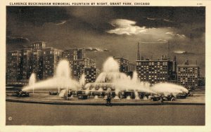 USA Clarence Buckingham Memorial Fountain By Night Grand Park Chicago 06.54