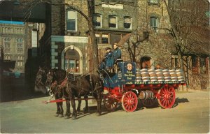 Papst Brewing, Blue Ribbon Beer - Horse Drawn Advertising Wagon  Vtg Postcard