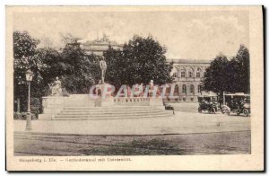 Old Postcard Strassburg Goethedenkmal Mit Universitat