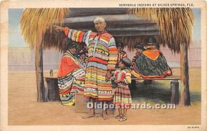 Seminole Indians Silver Springs, Florida, FL, USA Indian Postcard