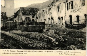 CPA MILITAIRE Haute Alsace-Une place de Steinbach aprés le bombardement (317235)