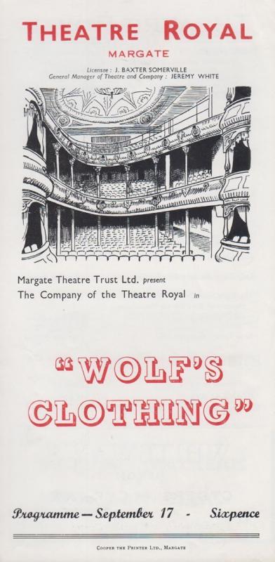 Wolfs Clothing Kenneth Horne Rare Theatre Royal Margate Kent Programme