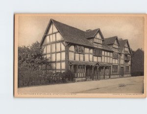 Postcard Shakespeares Birthplace Stratford On Avon England