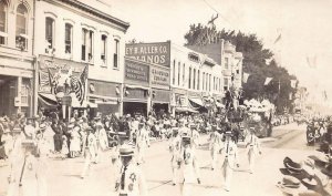 RPPC SACRAMENTO CALIFORNIA PATRIOTIC PARADE REAL PHOTO POSTCARD (c. 1918)