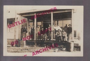 Morley IOWA RPPC 1910 GENERAL STORE Crowd nr Anamosa Mt. Vernon Marion 96 PEOPLE