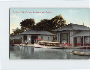 Postcard Boathouse and Landing, Jackson Park, Chicago, Illinois