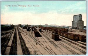 WINNIPEG, MANITOBA  Canada   C.P.R. YARDS  Railroad, Trains  c1910s  Postcard
