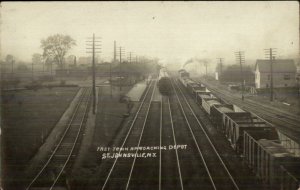 St. Johnsville NY Fast Train RR Train Depot Station c1915 Real Photo Postcard