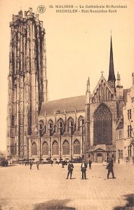 La Cathedrale St Rombaut Malines Belgium Writing on back 