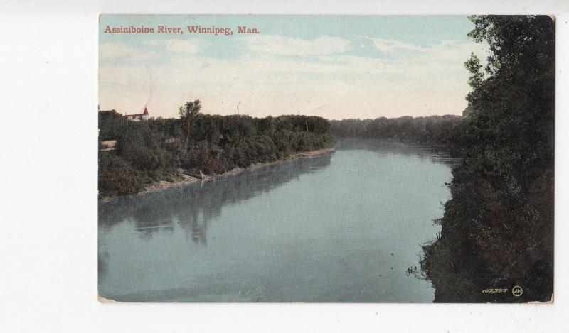 B77667 assiniboine river  winnipeg man  canada scan front/back image